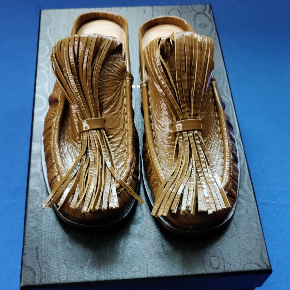 Dries Van Noten Brown Fringe Loafers
